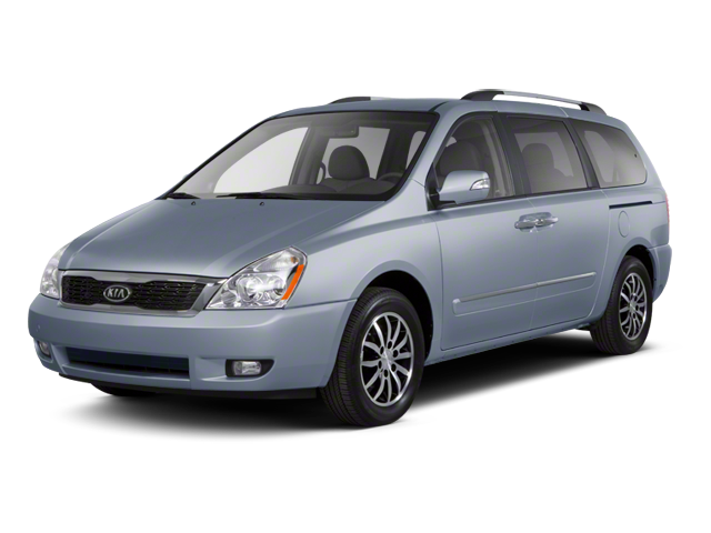 2012 Kia Sedona EX in Glacier Blue — front three-quarter view