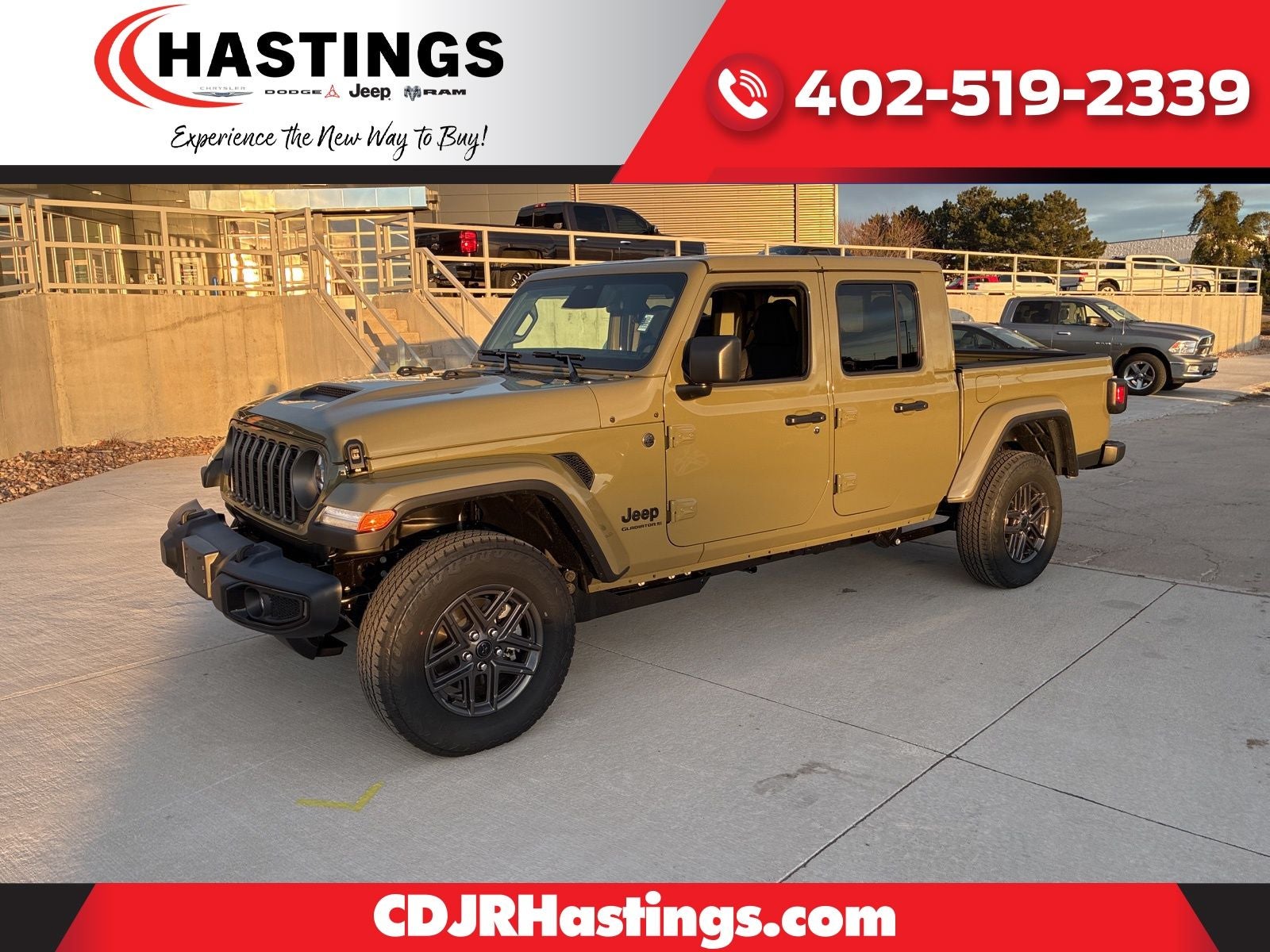 2026 Jeep Gladiator GLADIATOR SPORT S 4X4 in 41 Exterior Paint — front three-quarter view
