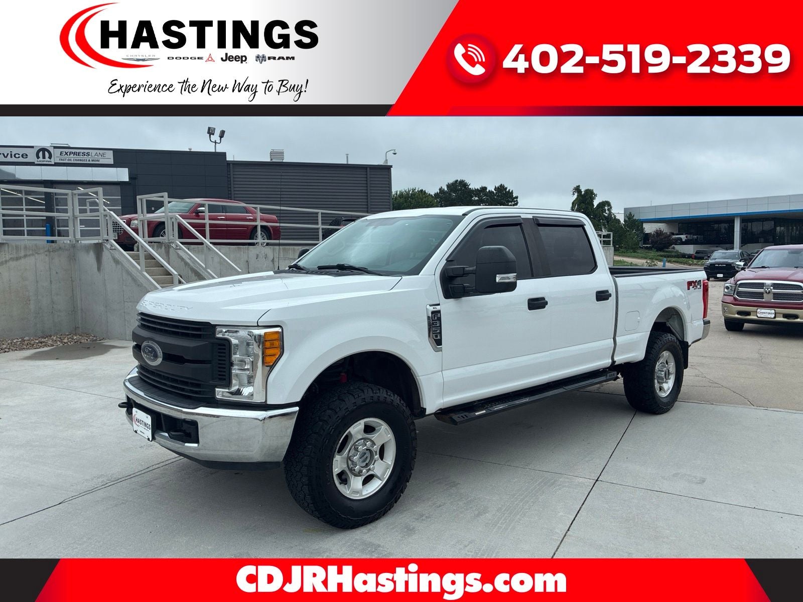 2017 Ford F-350 XL in Oxford White — front three-quarter view