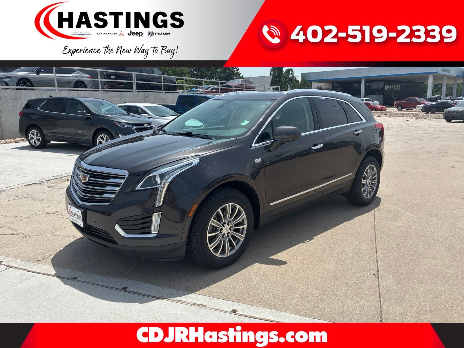 2017 Cadillac XT5 Luxury in Dark Granite Metallic — front three-quarter view
